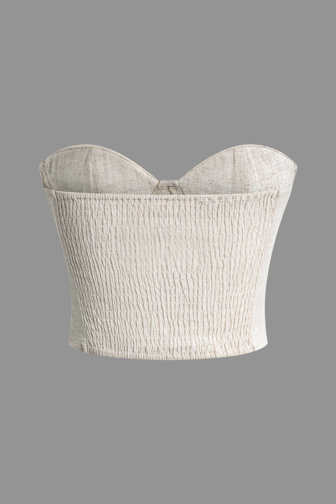 Linen Strapless Corset Top