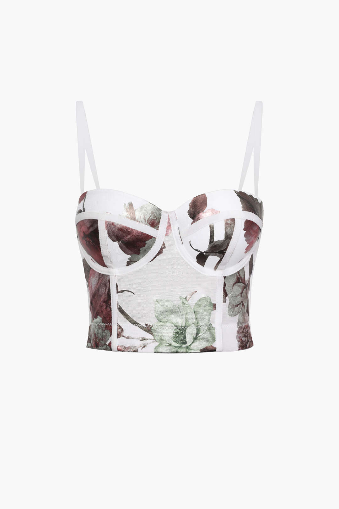 Floral Print Bustier Top