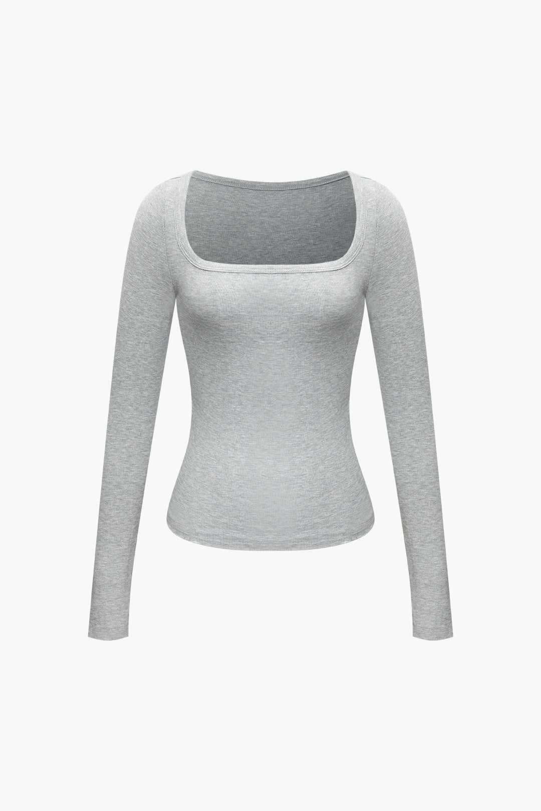 Square Neck Long Sleeve Top