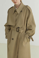 Double Breasted Belted Trench Coat