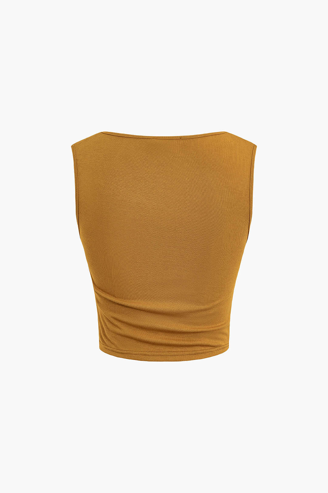 Cowl Neck Twist Strap Crop Tank Top