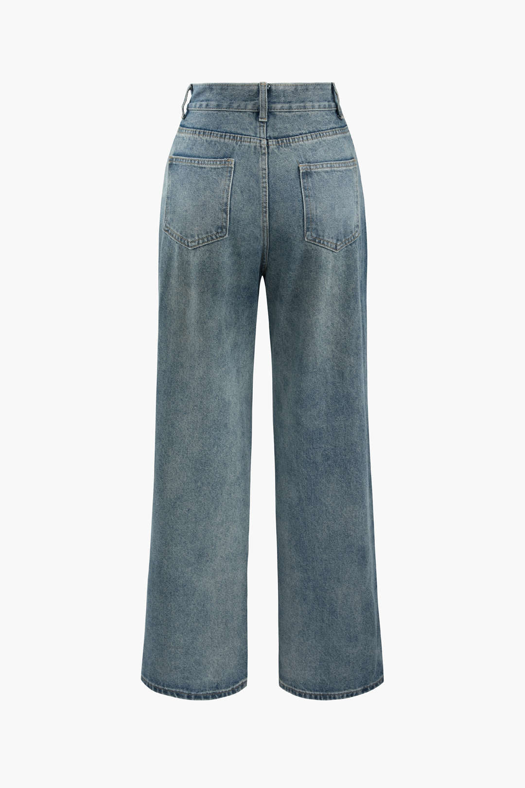 Belted Straight Leg Jeans