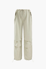 Drawstring Straight Leg Cargo Pants