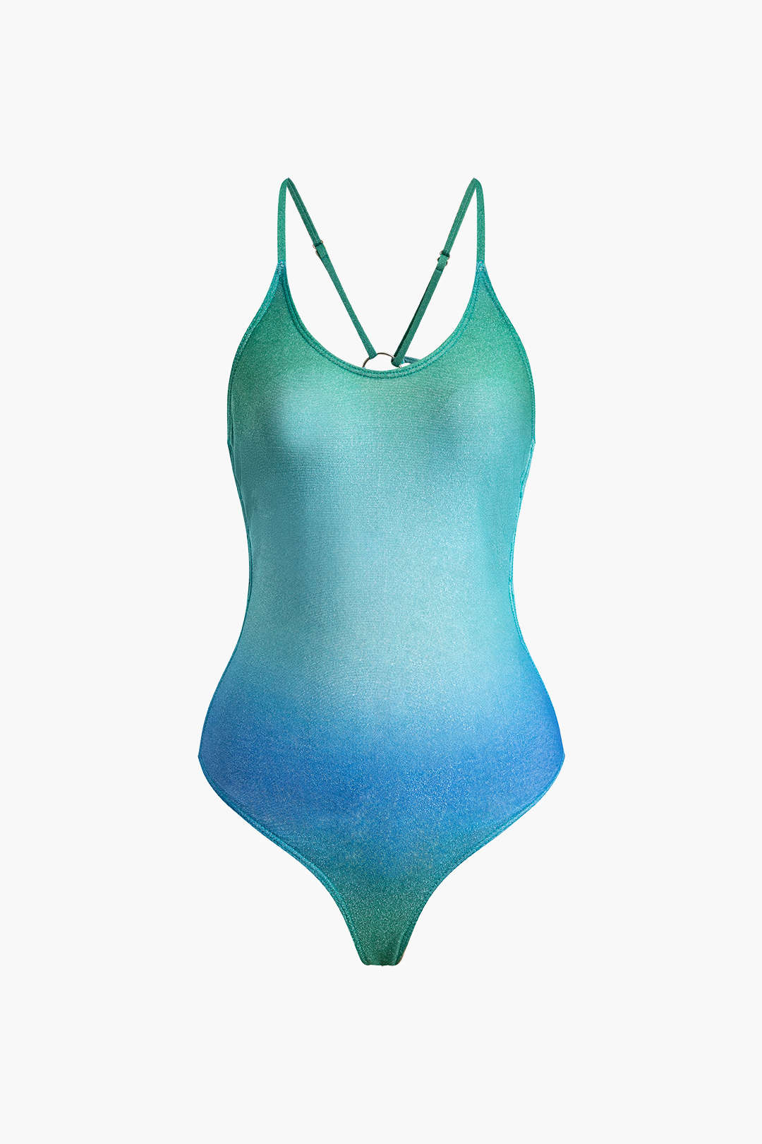 Glitter Ombre Cross Back One-Piece Swimsuit