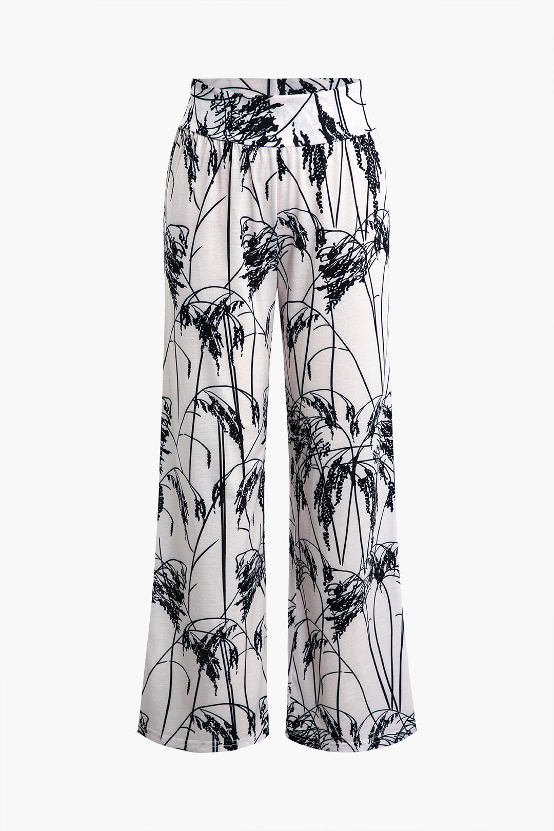 Sorghum Print Wide Leg Pants