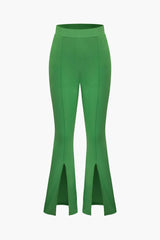 Square Neck Corset Top And Split Flared Pants Set