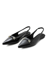 Pointed Toe Slingback Flat Shoes