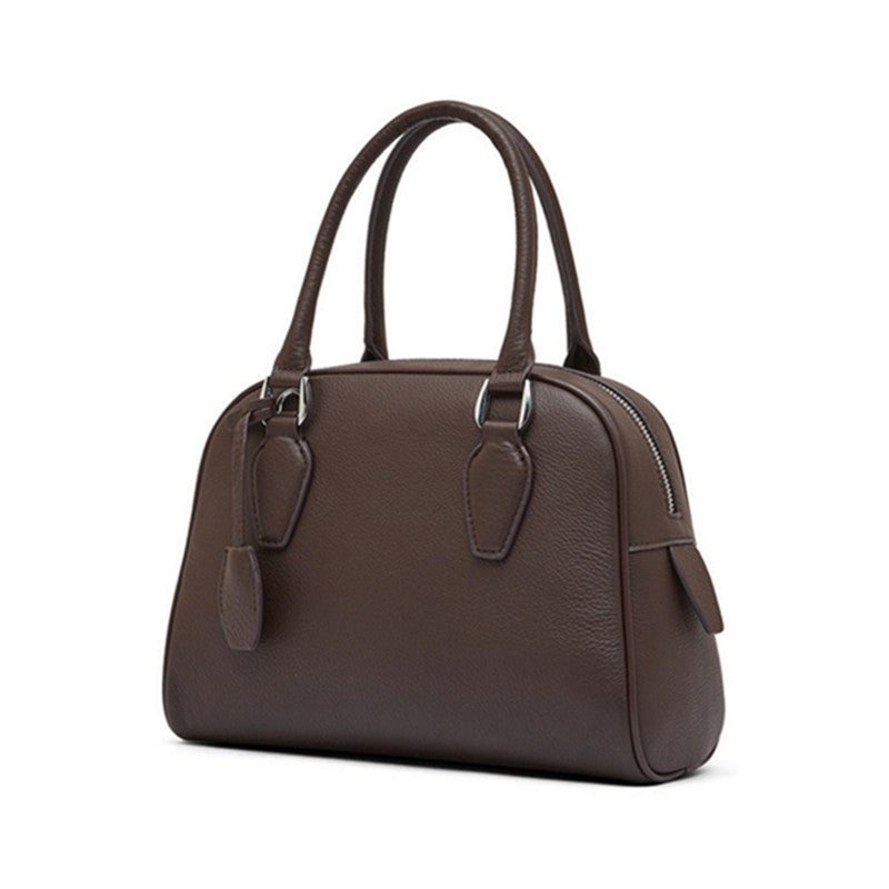 Chantal Woman Leather Boston Bowling Tote Bag