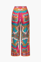 Printed High Waisted Wide Leg Pants