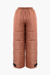 Drawstring Waist Puffer Pants