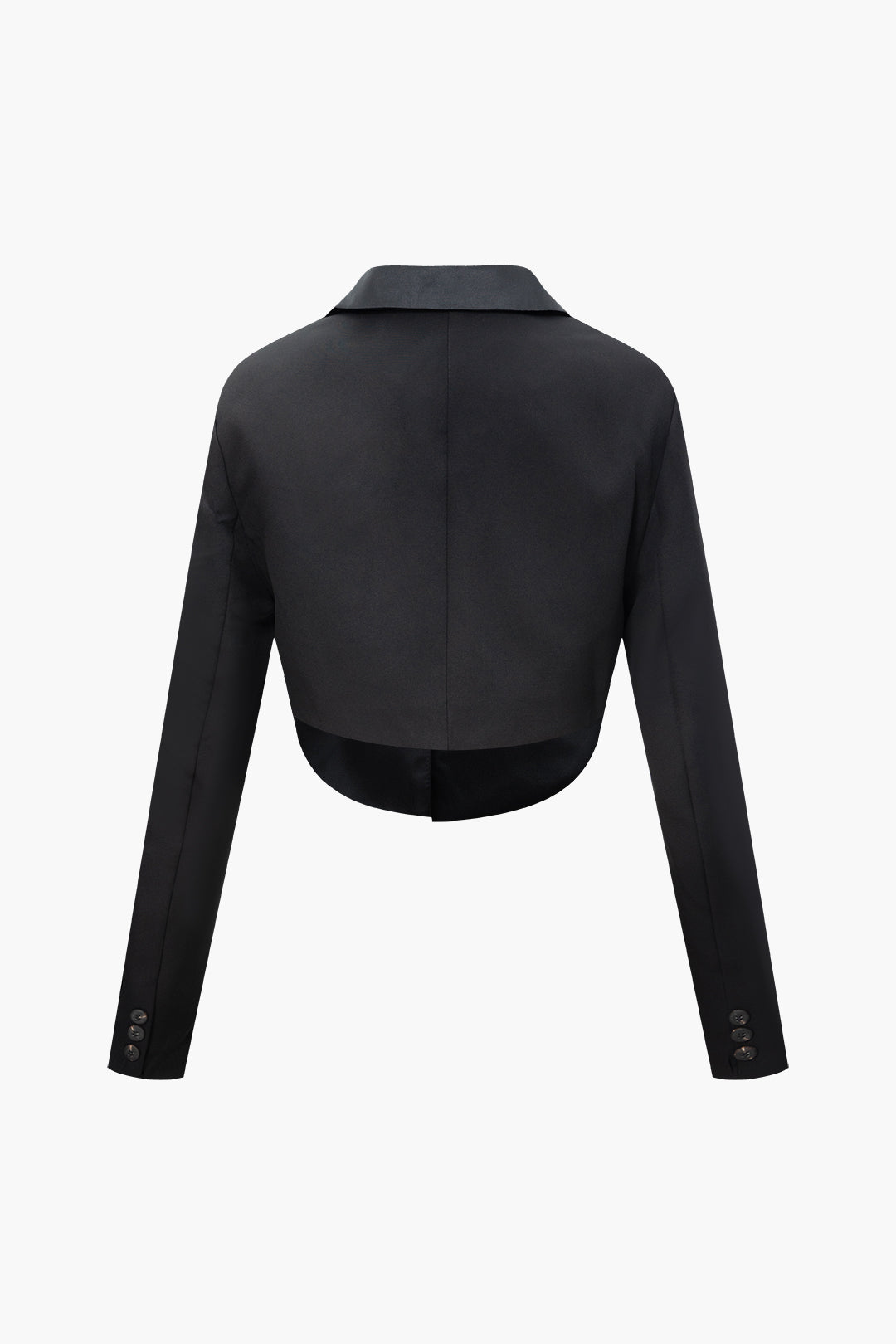 Notched Lapel Crop Blazer