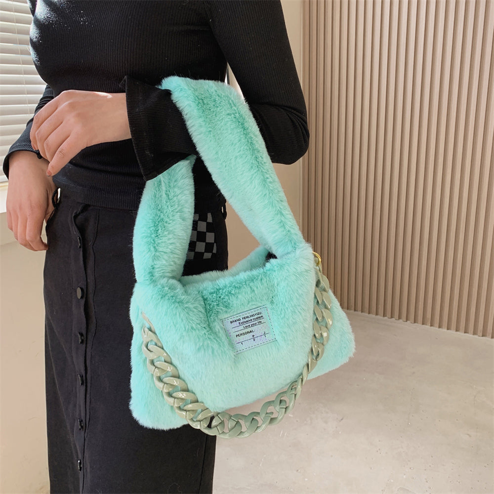 Audrey Soft Plush Shoulder Bag