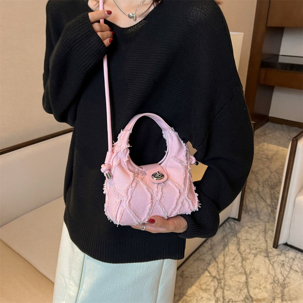 Candy Soft Fabric Shoulder Crossbody Bag