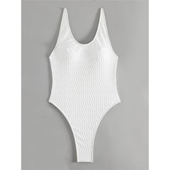 Beatrice Sexy Wrinkled Backless High Leg Cut Monokini