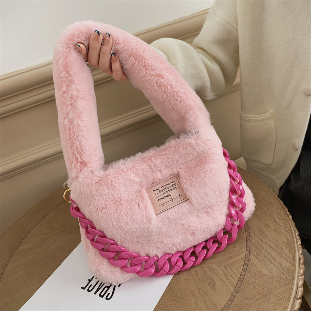 Audrey Soft Plush Shoulder Bag