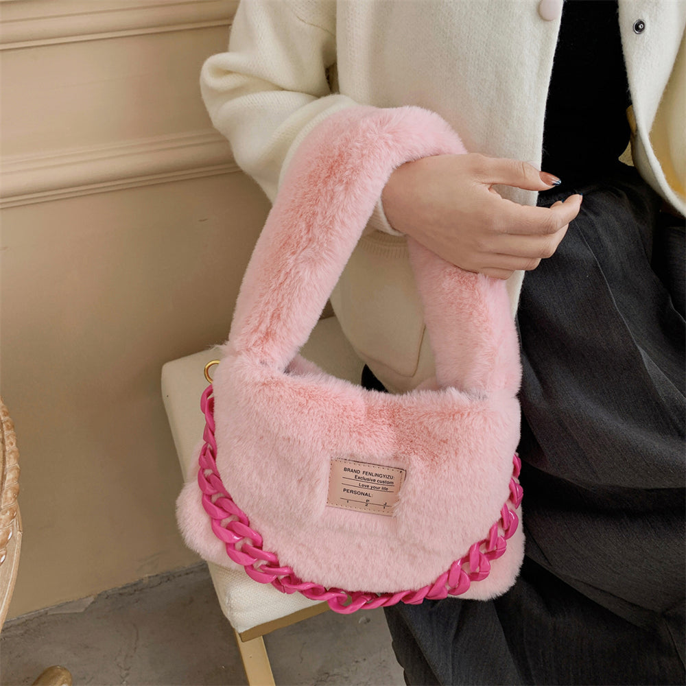 Audrey Soft Plush Shoulder Bag