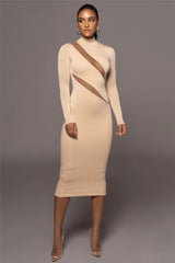 Alanna Long Sleeve Bodycon Sexy Maxi Dress