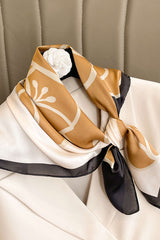 Flower Pattern Satin Scarf