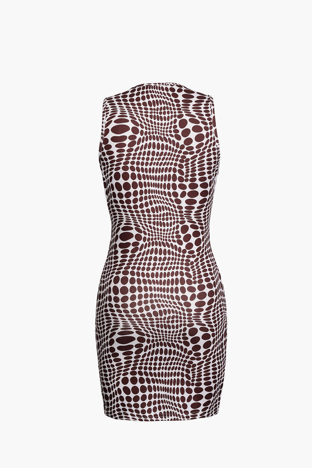 Spot Printed Bodycon Mini Dress