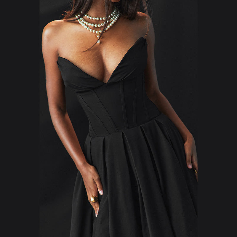 Anna Spaghetti Strap Backless Maxi Dress