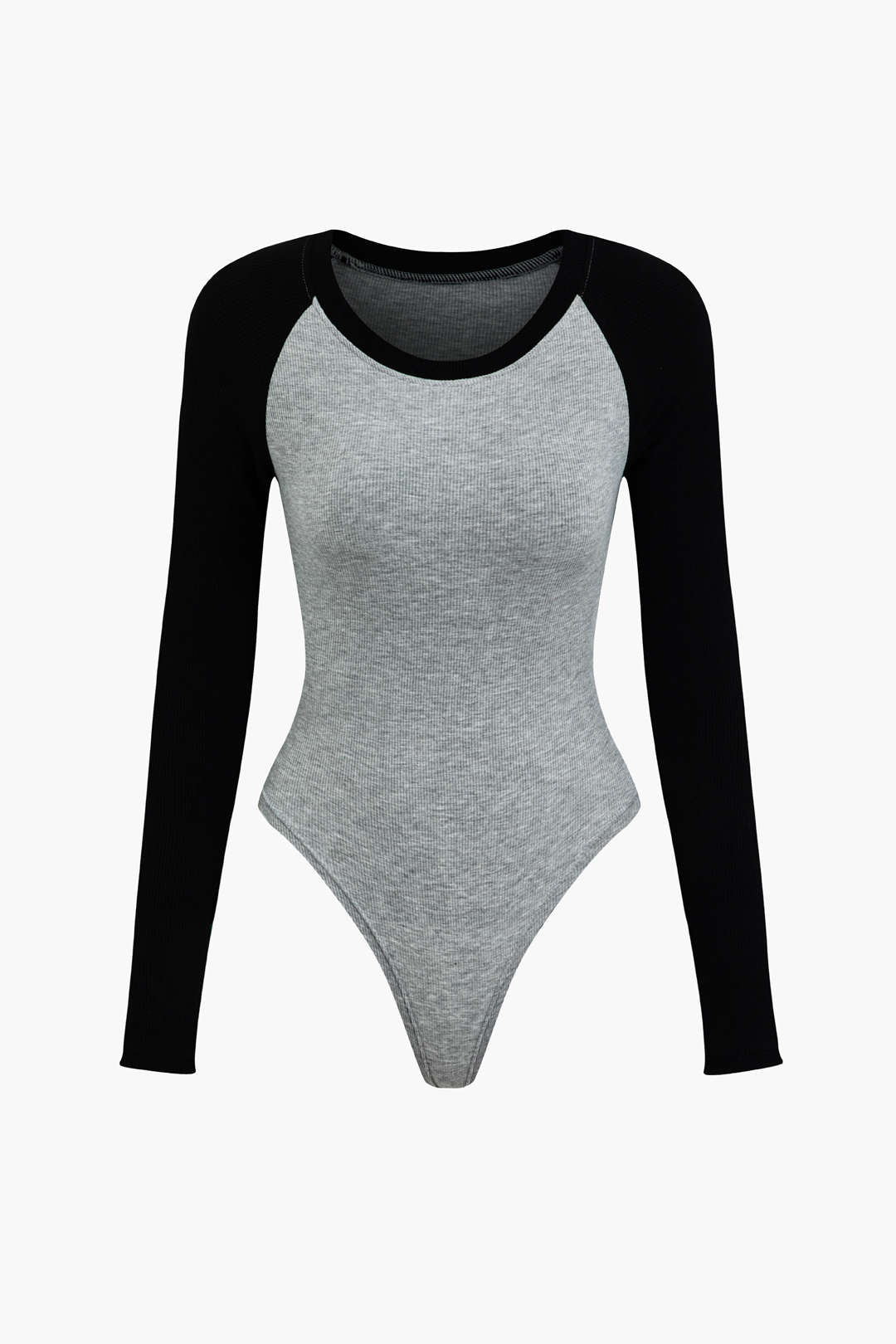 Contrast Crew Neck Raglan Sleeve Bodysuit