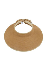 Foldable Straw Wide Brim Roll Up Beach Visor Hat