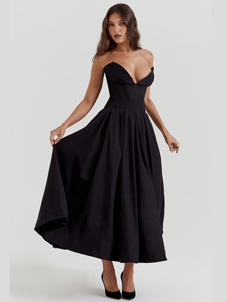 Anna Spaghetti Strap Backless Maxi Dress