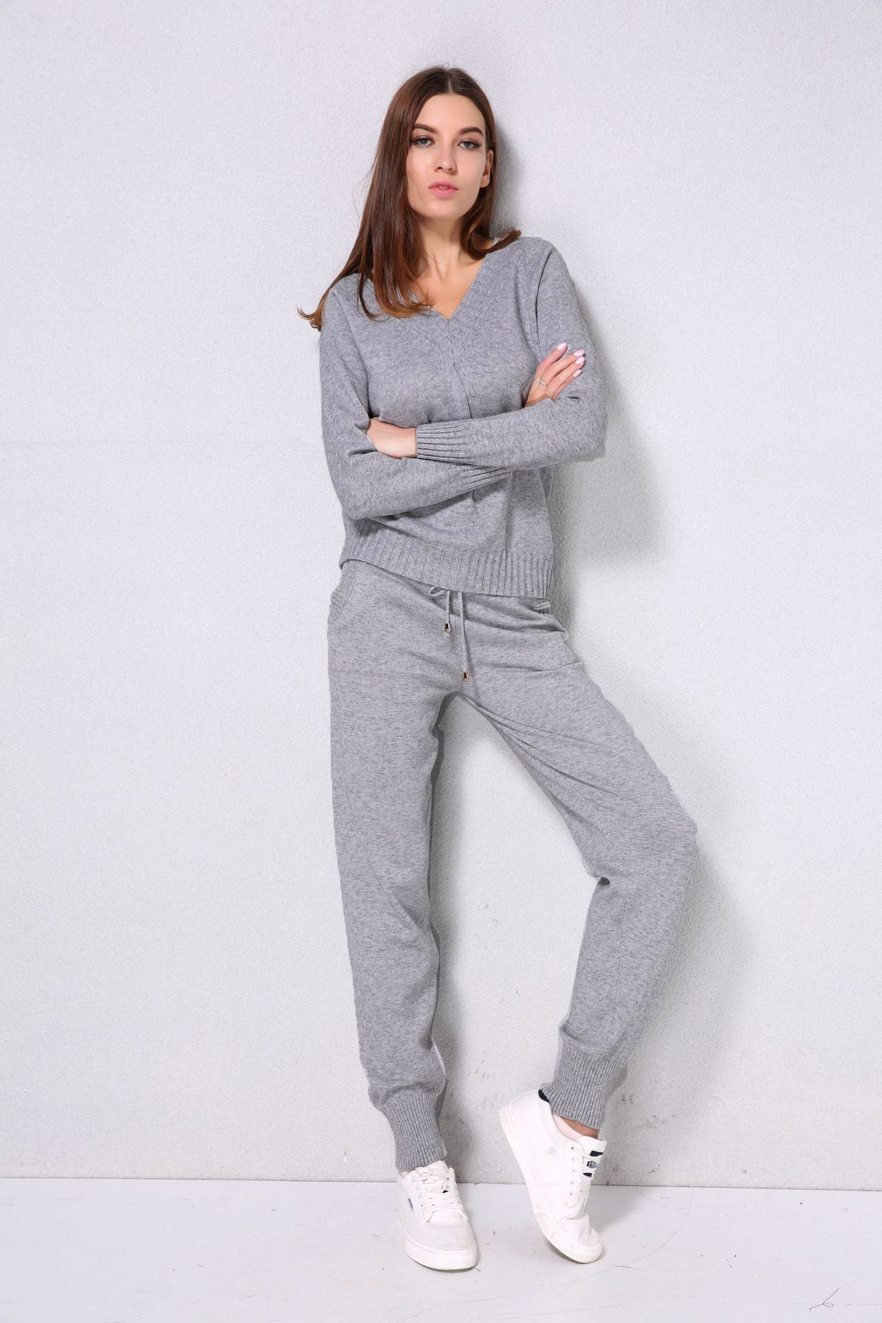 Ashley V Neck Sweater and Harem Pant