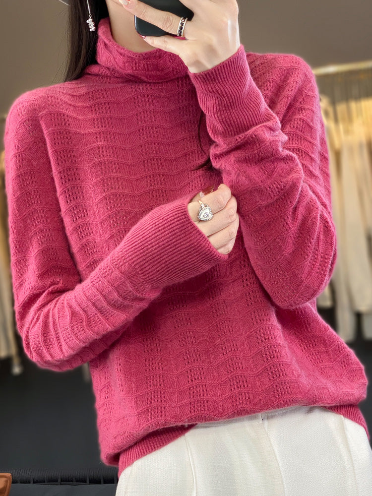 Cindy Women Pile Collar Knitted Sweater