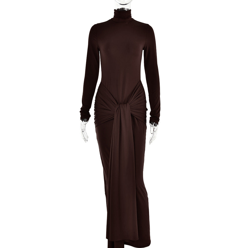 Dana Turtleneck Long Sleeve Maxi Dress