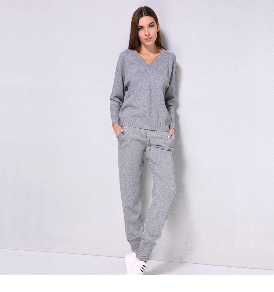 Ashley V Neck Sweater and Harem Pant