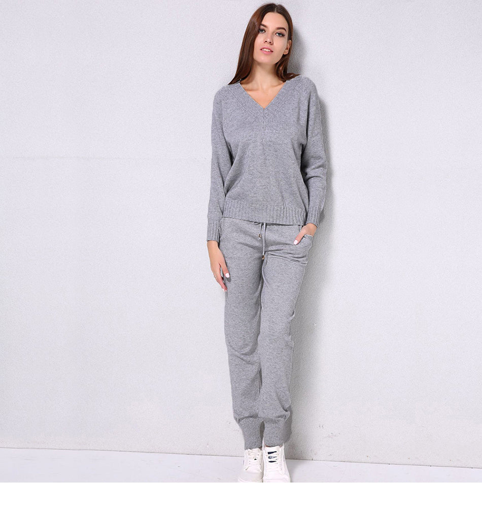 Ashley V Neck Sweater and Harem Pant