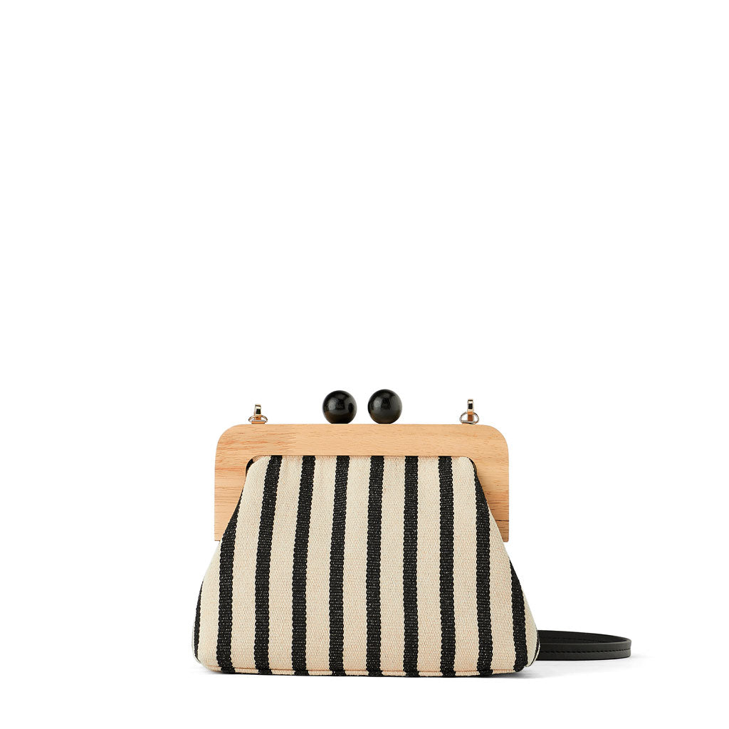 Amelia Wooden Clip Shell Clutch Bag