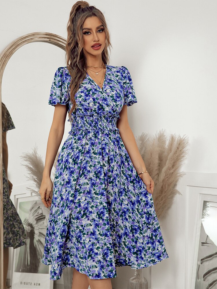 Amelia Floral Midi Dress